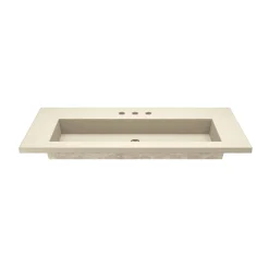 Native Trails 48" Capistrano ADA NativeStone Vanity Top and Trough Sink in Sand, 3 Faucet Holes, NSVT48-D