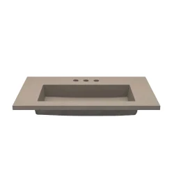 Native Trails 36" Capistrano ADA Vanity Top with Integral Trough Sink in Earth, 8" Widespread Faucet Cutout, NSVT36-E