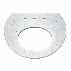 Native Trails 24" Carrara Vanity Top for Bordeaux Wall Mount - Small Oval with 8" Widespread Cutout, VNT20-CB