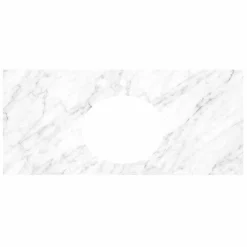 Native Trails 48" Carrara Vanity Top, Oval with 3 Faucet Holes, VT48-O1714-CA-3