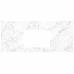 Native Trails 48" Carrara Vanity Top, Rectangle 18x12 with 3 Faucet Holes, VT48-R1812-CA-3
