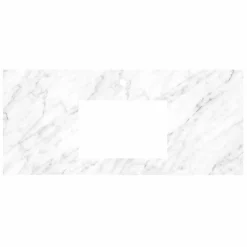 Native Trails 48" Carrara Vanity Top, Rectangle 18x12 with Single Faucet Hole, VT48-R1812-CA-1
