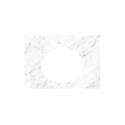 Native Trails 30" Carrara Vanity Top, Oval with 3 Faucet Holes, VT30-O1714-CA-3