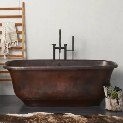 Native Trails 66" Copper Santorini Bathtub, Antique Copper, CPS942