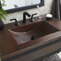 Native Trails 30" Cozumel Vanity Top with Integral Bathroom Sink in Antique Copper, VNT3022