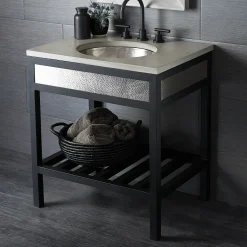 Native Trails 30" Cuzco Freestanding Vanity Base in Brushed Nickel, VNR305
