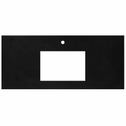 Native Trails 48" Native Stone ADA Vanity Top, Charcoal, Rectangle 18x12 with Single Faucet Hole, VT48-R1812-C-1