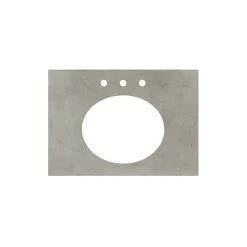 Native Trails 30" NativeStone Vanity Top, Ash, Oval with 3 Faucet Holes, VT30-O1714-A-3
