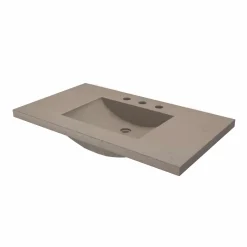 Native Trails 36" NativeStone Palomar Vanity Top with Integral Sink in Earth - 8" Widespread Cutout, NSVNT36-E