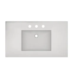 Native Trails 36" NativeStone Palomar Vanity Top with Integral Sink in Pearl - 8" Widespread Cutout, NSVNT36-P