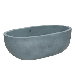 Native Trails 66" NativeStone Concrete Avalon Freestanding Bathtub, Ocean, NST6636-O