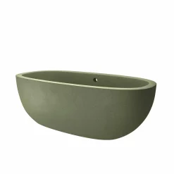 Native Trails 72" NativeStone Concrete Avalon Freestanding Bathtub, Sage, NST7236-G