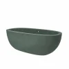 Native Trails 72" NativeStone Concrete Avalon Freestanding Bathtub, Forest, NST7236-F