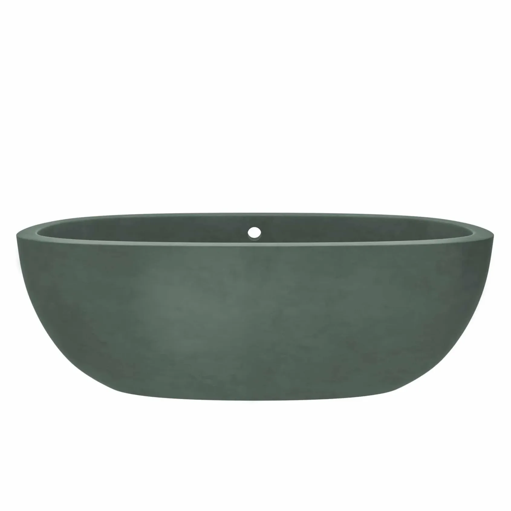Native Trails 72" NativeStone Concrete Avalon Freestanding Bathtub, Forest, NST7236-F