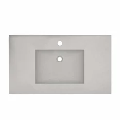 Native Trails 36" NativeStone Palomar Vanity Top with Integral Sink in Ash - Single Faucet Cutout, NSVNT36-A1