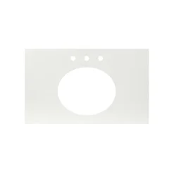 Native Trails 36" NativeStone Vanity Top, Pearl, Oval with 3 Faucet Holes, VT36-O1714-P-3