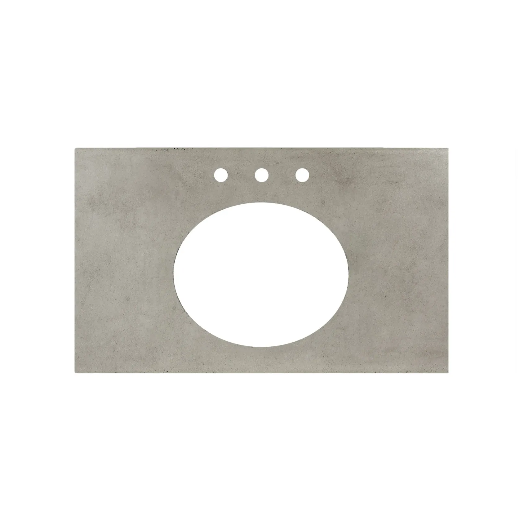 Native Trails 36" NativeStone Vanity Top, Ash, Oval with 3 Faucet Holes, VT36-O1714-A-3