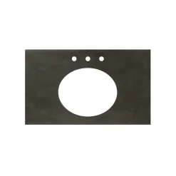 Native Trails 36" NativeStone Vanity Top, Slate, Oval with 3 Faucet Holes, VT36-O1714-S-3