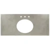 Native Trails 48" NativeStone Vanity Top, Ash, Oval with 3 Faucet Holes, VT48-O1714-A-3
