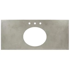 Native Trails 48" NativeStone Vanity Top, Ash, Oval with 3 Faucet Holes, VT48-O1714-A-3