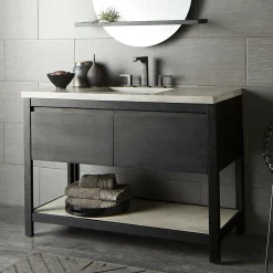 Native Trails 48" NativeStone Palomar Vanity Top with Integral Sink in Ash - 8" Widespread Cutout, NSVNT48-A