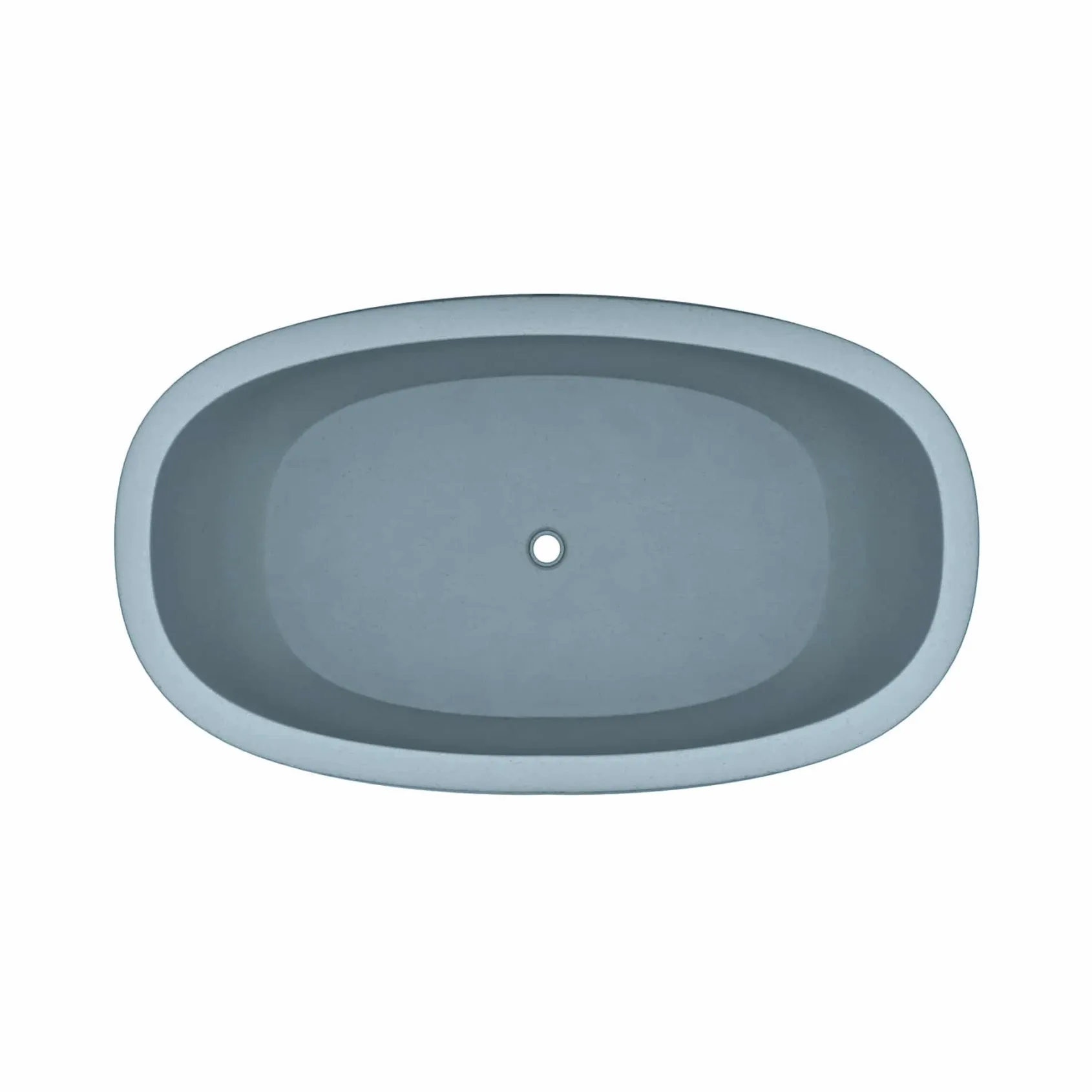 Native Trails 62" NativeStone Concrete Avalon Freestanding Bathtub, Ocean, NST6236-O