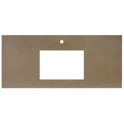 Native Trails 48" NativeStone Vanity Top, Earth, Rectangle 18x12 with Single Faucet Hole, VT48-R1812-E-1