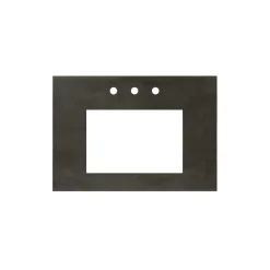 Native Trails 30" NativeStone Vanity Top, Slate, Rectangle 18x12 with 3 Faucet Holes, VT30-R1812-S-3