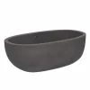 Native Trails 66" NativeStone Concrete Avalon Freestanding Bathtub, Slate, NST6636-S