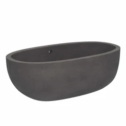Native Trails 66" NativeStone Concrete Avalon Freestanding Bathtub, Slate, NST6636-S