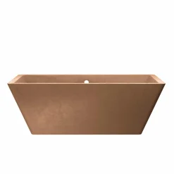 Native Trails 66" NativeStone Concrete Mendocino Freestanding Bathtub, Terracotta, NST6634-T