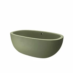Native Trails 62" NativeStone Concrete Avalon Freestanding Bathtub, Sage, NST6236-G