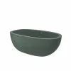 Native Trails 62" NativeStone Concrete Avalon Freestanding Bathtub, Forest, NST6236-F