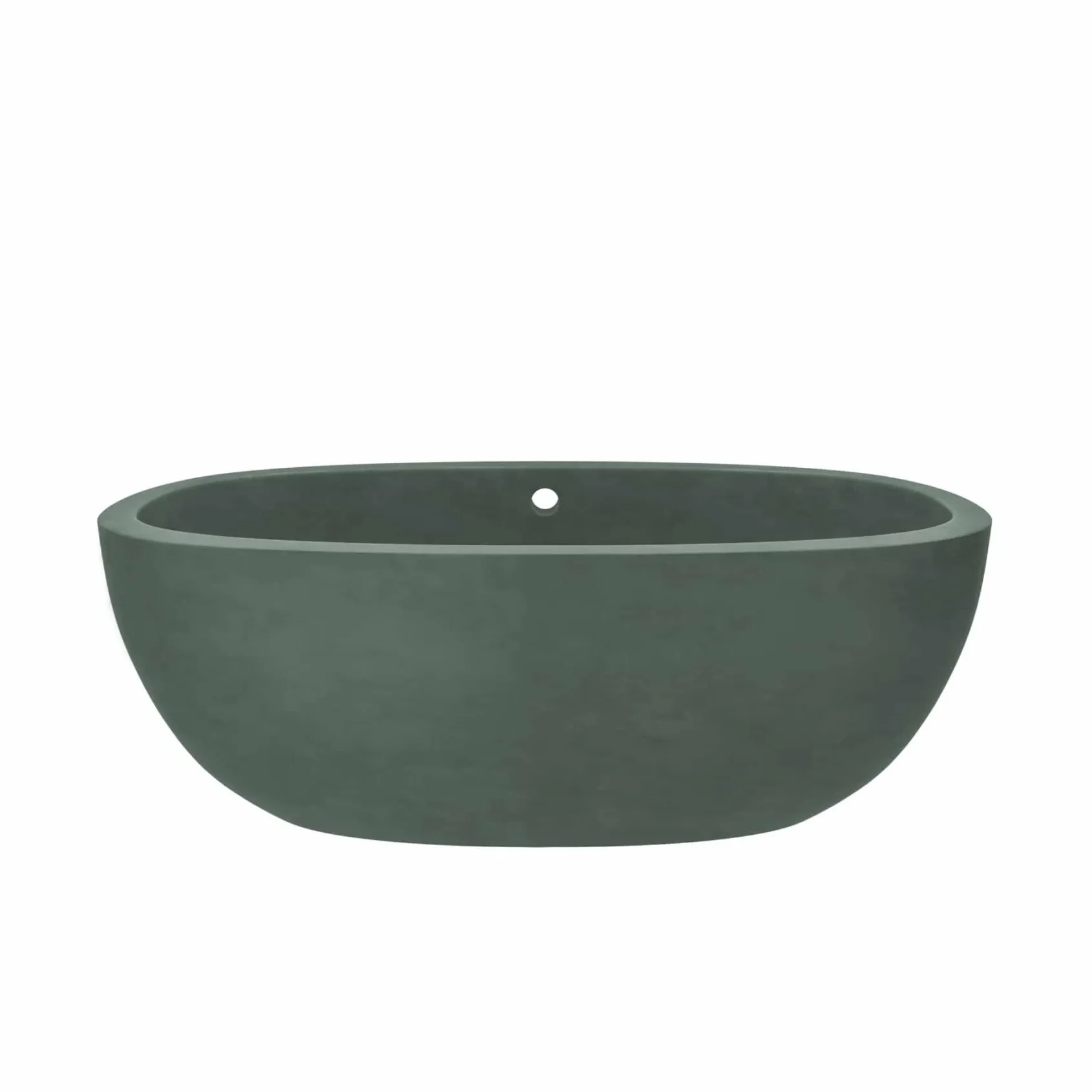 Native Trails 62" NativeStone Concrete Avalon Freestanding Bathtub, Forest, NST6236-F
