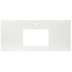 Native Trails 48" NativeStone Vanity Top, Pearl, Rectangle 18x12 with Single Faucet Hole, VT48-R1812-P-1
