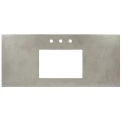 Native Trails 48" NativeStone Vanity Top, Ash, Rectangle 18x12 with 3 Faucet Holes, VT48-R1812-A-3