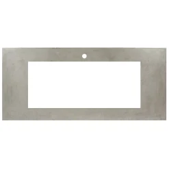 Native Trails 48" NativeStone Vanity Top, Ash, 34x14 Cutout for Trough with Single or No Faucet Hole, VT48-T3414-A-1