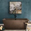 Native Trails 66" NativeStone Concrete Mendocino Bathtub, Earth, NST6634-E
