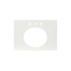 Native Trails 30" NativeStone Vanity Top, Pearl, Oval with 3 Faucet Holes, VT30-O1714-P-3