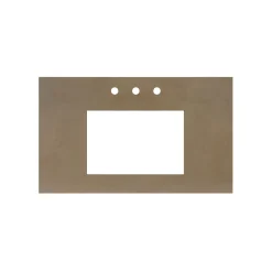 Native Trails 36" NativeStone Vanity Top, Earth, Rectangle 18x12 with 3 Faucet Holes, VT36-R1812-E-3