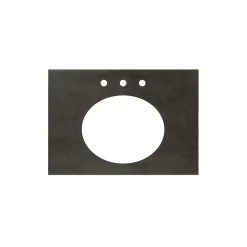 Native Trails 30" NativeStone Vanity Top, Slate, Oval with 3 Faucet Holes, VT30-O1714-S-3
