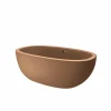 Native Trails 62" NativeStone Concrete Avalon Freestanding Bathtub, Terracotta, NST6236-T