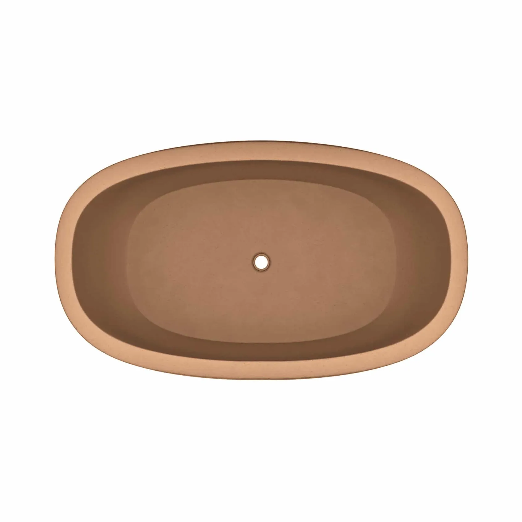 Native Trails 62" NativeStone Concrete Avalon Freestanding Bathtub, Terracotta, NST6236-T