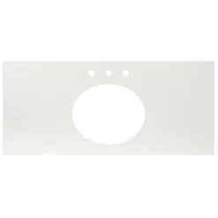 Native Trails 48" NativeStone Vanity Top, Pearl, Oval with 3 Faucet Holes, VT48-O1714-P-3