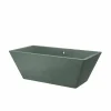 Native Trails 66" NativeStone Concrete Mendocino Freestanding Bathtub, Forest, NST6634-F