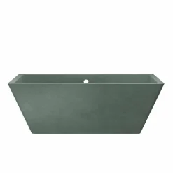 Native Trails 66" NativeStone Concrete Mendocino Freestanding Bathtub, Forest, NST6634-F