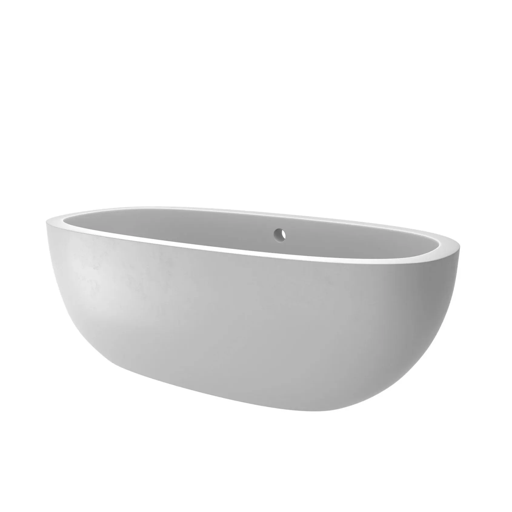 Native Trails 72" NativeStone Concrete Avalon 72" Bathtub, Pearl, NST7236-P