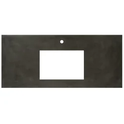 Native Trails 48" NativeStone Vanity Top, Slate, Rectangle 18x12 with Single Faucet Hole, VT48-R1812-S-1