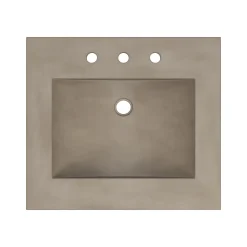 Native Trails 24" Palomar ADA NativeStone Vanity Top and Sink in Earth, 8" Widespread Faucet Holes, NSVNT24-E
