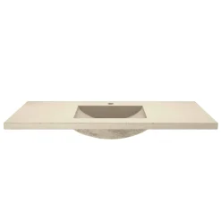 Native Trails 48" Palomar ADA NativeStone Vanity Top and Sink in Sand, Single Faucet Cutout, NSVNT48-D1